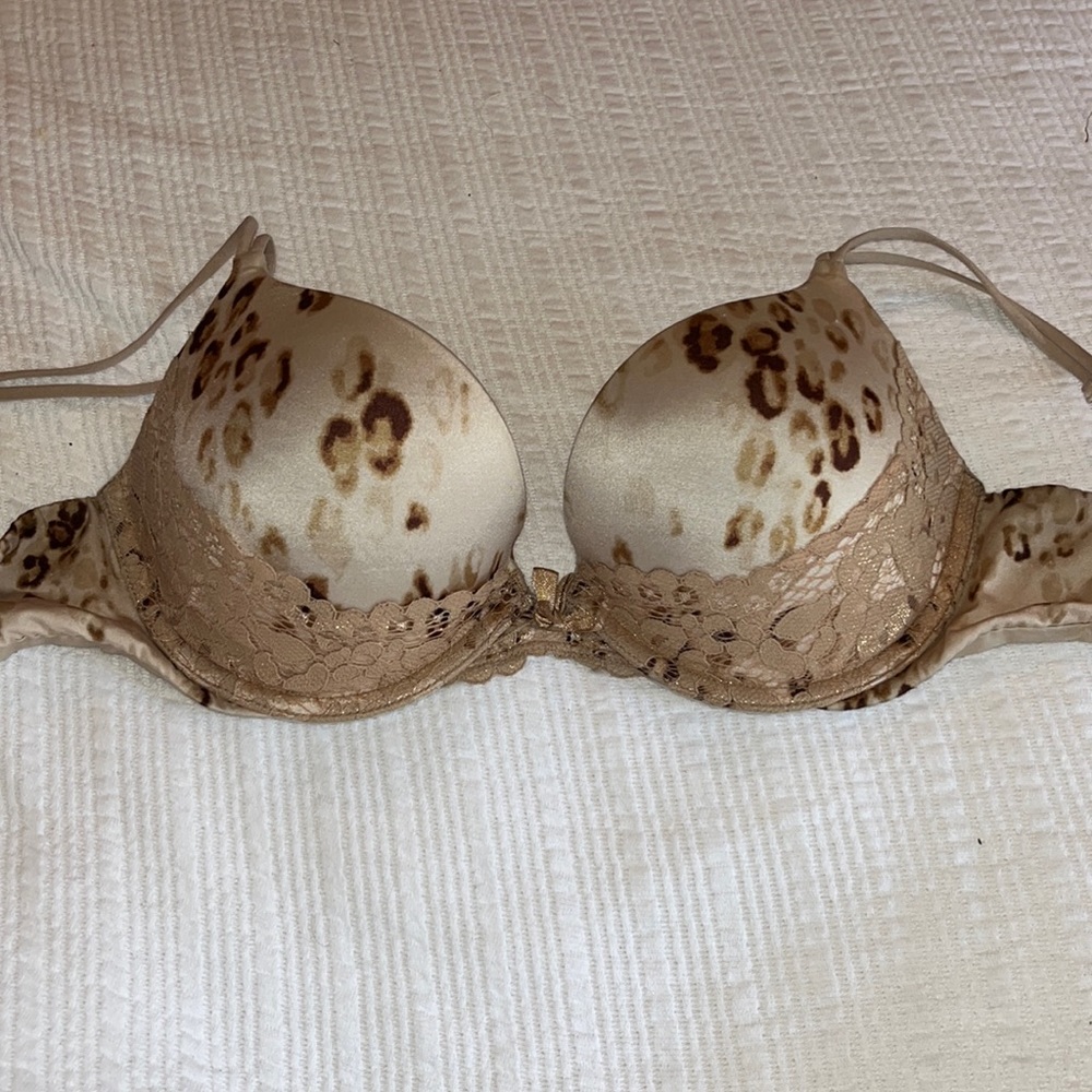 Neutral cheetah Victoria Secret Push-Up Bra